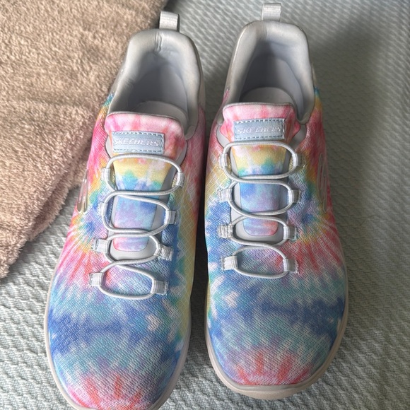 Skechers Womens Tie-Dye Sneakers - Picture 1 of 4